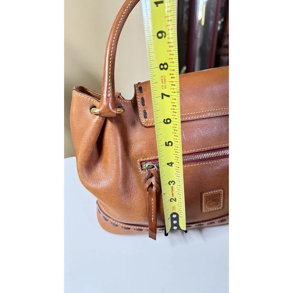 DOONEY & BOURKE Florentine Brown Leather Flap Satchel Handbag Women's‎ Purse